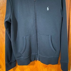 Ralph Lauren Polo hoodie, logo is colour gray, black zipper.No flaws.